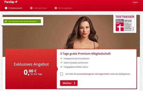 parship 3 dagen gratis|PARSHIP 3 Tage kostenlos testen: Was bringt die。